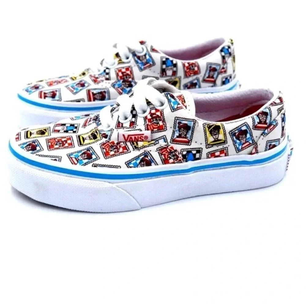 Vans X Where's Waldo | Era Postage Skate Shoe Kids Boy/Girl - Picture 9 of 10